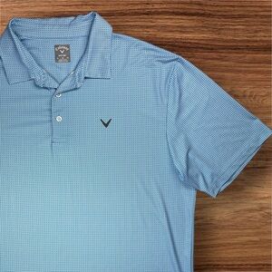 Callaway Opti-Dri Men’s Blue Performance Polo. M, XL.